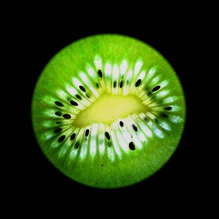 Kiwi on a black background