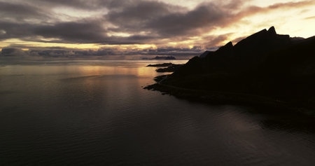 Dusks Delight: Serene Twilight over Lofoten Waters