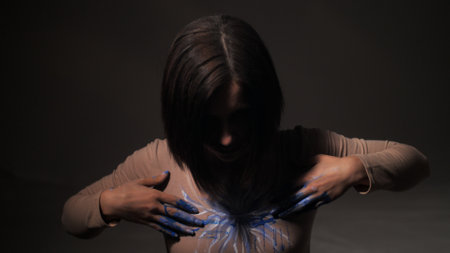 Unveiling Essence: A Symphony of Skin and Paint in a Moment of Revelation