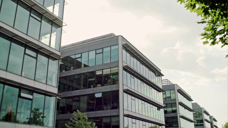 Modern glass fronted office complex