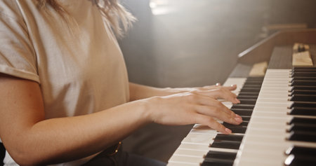 An Inspiring Piano Performance Set in Soft, Soothing Lighting that Captivates the Audience