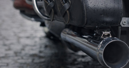 Exhaust Trail: Close-Up of a Motorcycles Journey
