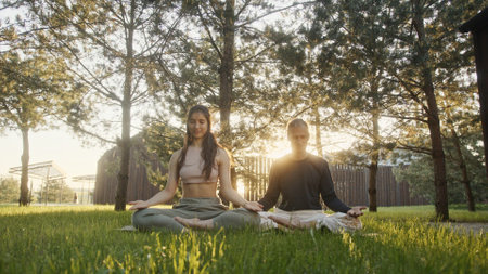 Engage in Sunset Meditation amidst the Beauty of Nature, Embracing Calmness and Serenity