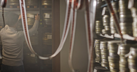 Exploring Media Archiving within a Dedicated Film Storage Room, Preserving Cinematic Heritage