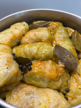 Traditional Stuffed Cabbage Rolls with a Variety of Spices to Enhance Flavor Profiles