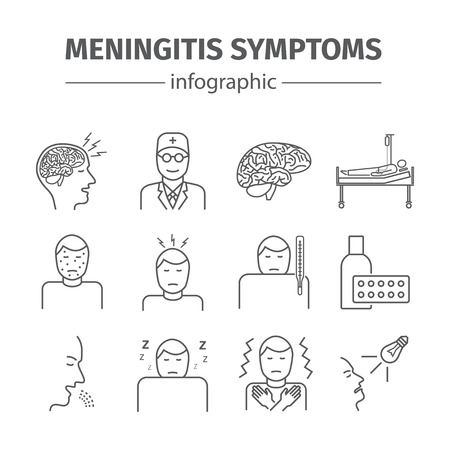 Meningitis web infographicの写真素材