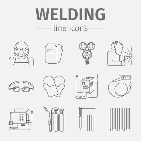 Welding line icon set. Vector illustration.の写真素材