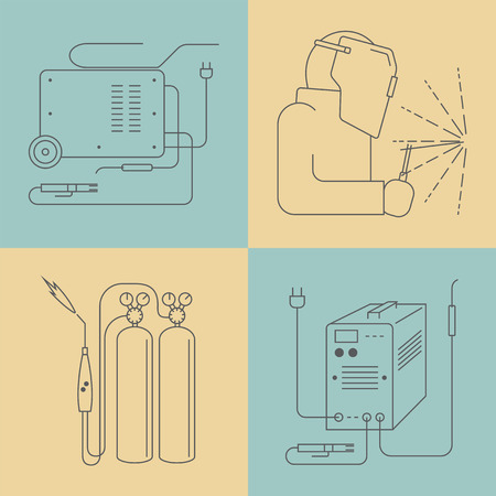 Welding line icon set. Vector illustration.の写真素材