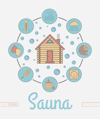 Line icons set. Vector.のイラスト素材