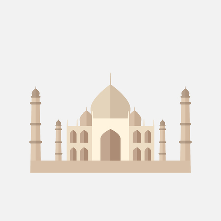 Taj Mahal flat illustrationのイラスト素材