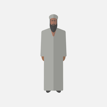 arabic man, flat icon.のイラスト素材