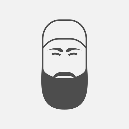 arabic man, flat icon.のイラスト素材