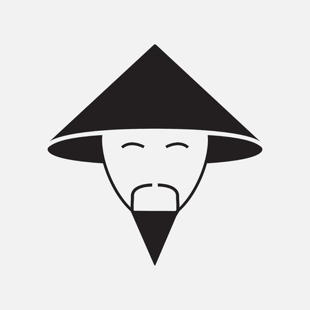 Chinese man. Vector illustration.のイラスト素材