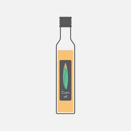 Bottle with corn oilのイラスト素材