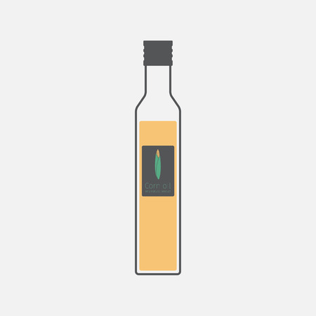 Bottle with corn oilのイラスト素材
