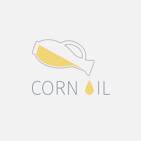 Corn oil label.のイラスト素材