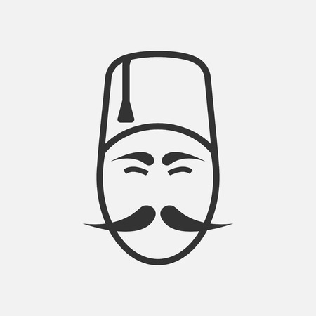 Traditional turkish man iconのイラスト素材