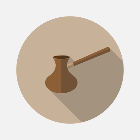 Cezve flat iconのイラスト素材