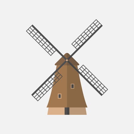 Windmill flat iconの写真素材