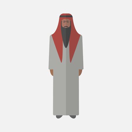arabic man, flat icon.の写真素材