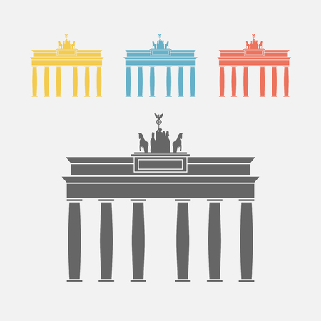 Brandeburg gate. Berlin symbol.のイラスト素材