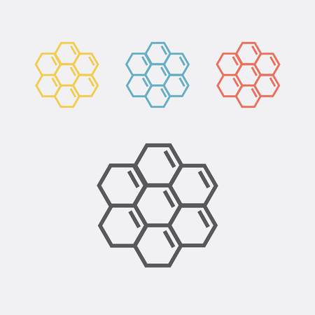 Honeycomb line icon.のイラスト素材