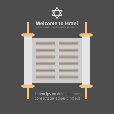 Torah scroll icon. Vector illustration.のイラスト素材