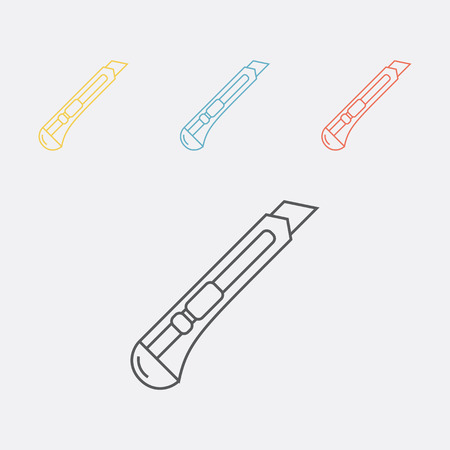 Stationery knife line iconのイラスト素材