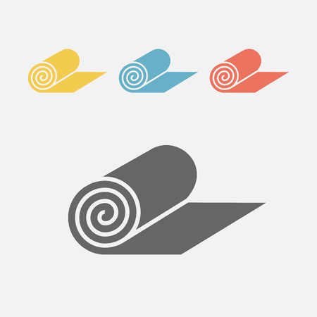 Mat for fitness. Yoga Mat iconのイラスト素材