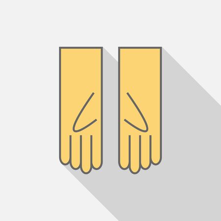 Gloves flat icon.の写真素材