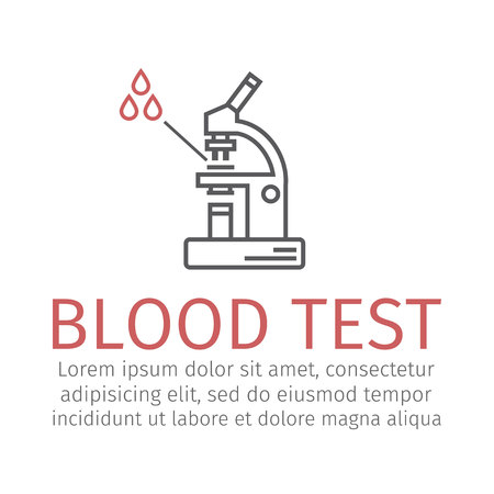 Blood test. Vector iconのイラスト素材