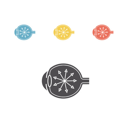 Glaucoma. Human eye. Vector illustration.のイラスト素材