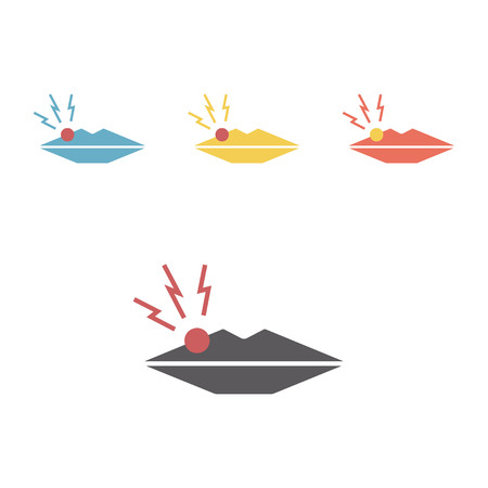 Fever flat iconのイラスト素材