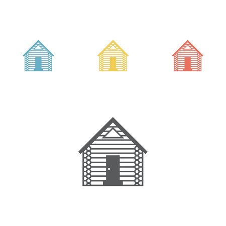 Log house iconのイラスト素材