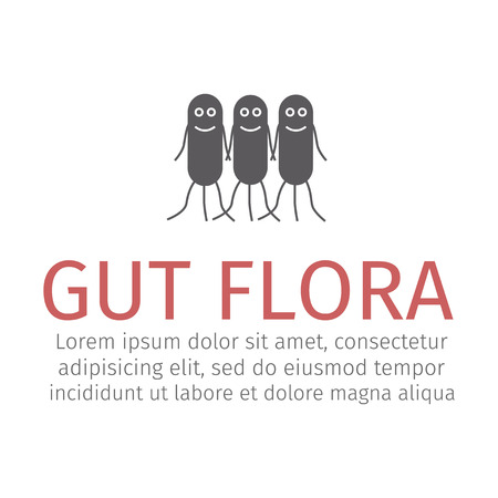 Gut flora. Bacteria icon. Vector sign for web graphic.のイラスト素材