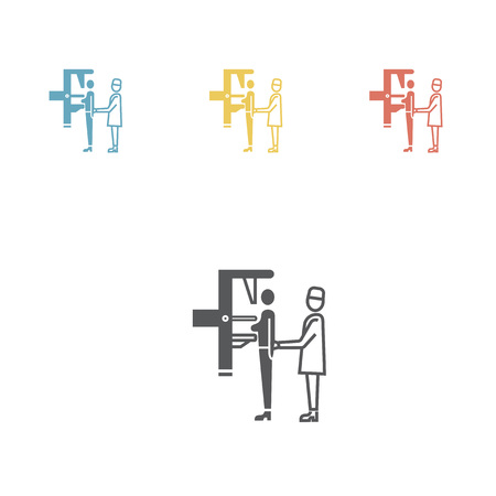 Mammography icon. Vector illustrationのイラスト素材