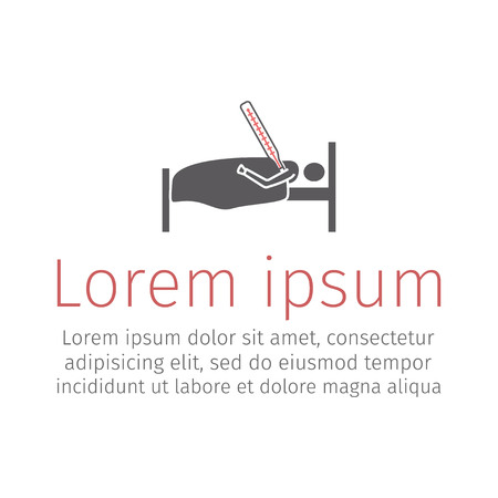 Fever flat icon Vector illustration.のイラスト素材