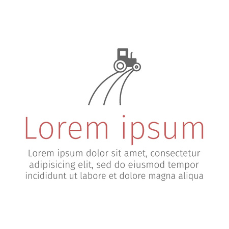 Tractor vector icon on white background.のイラスト素材