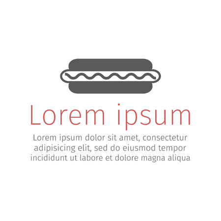 Hot dog. Flat icon. Vector sign for web graphic.のイラスト素材