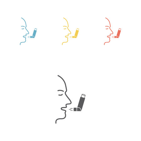 Inhaler for asthma. Vector.のイラスト素材
