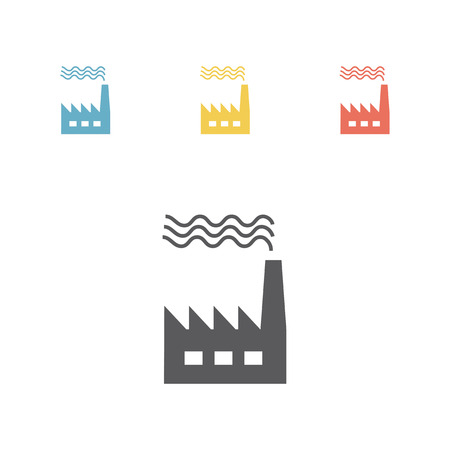 Factory flat iconのイラスト素材