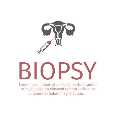 Uterus Biopsy flat iconのイラスト素材