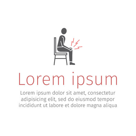 Man with knee pain iconのイラスト素材
