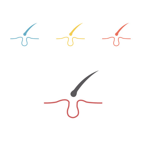 Hair. Vector icon for web graphic.のイラスト素材