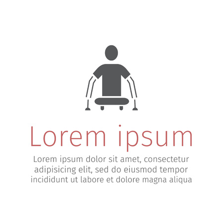 Amputee icon. Vector illustration.のイラスト素材