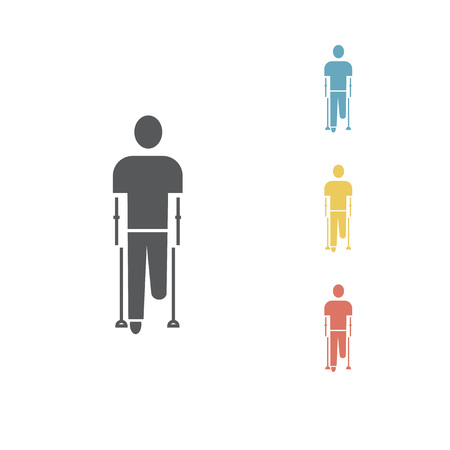 Amputee icon. Vector illustration.のイラスト素材