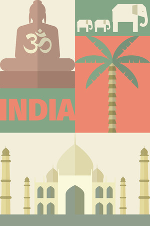 India background. Vector illustration.のイラスト素材