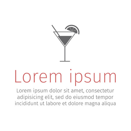 Cocktail icon. Vector illustrationのイラスト素材