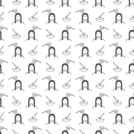 Hair coloring seamless pattern. Vectorのイラスト素材