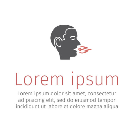Heartburn icon. Vector illustrationの写真素材